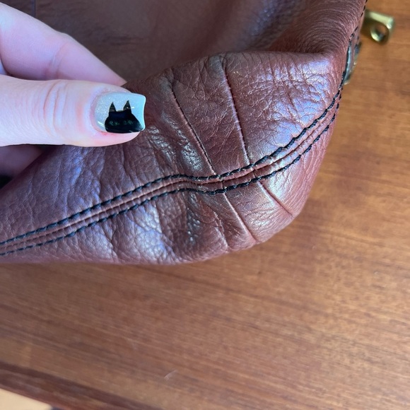 FOSSIL Fold over Crossbody/Shoulder bag preloved Vintage Leather - Picture 8 of 16